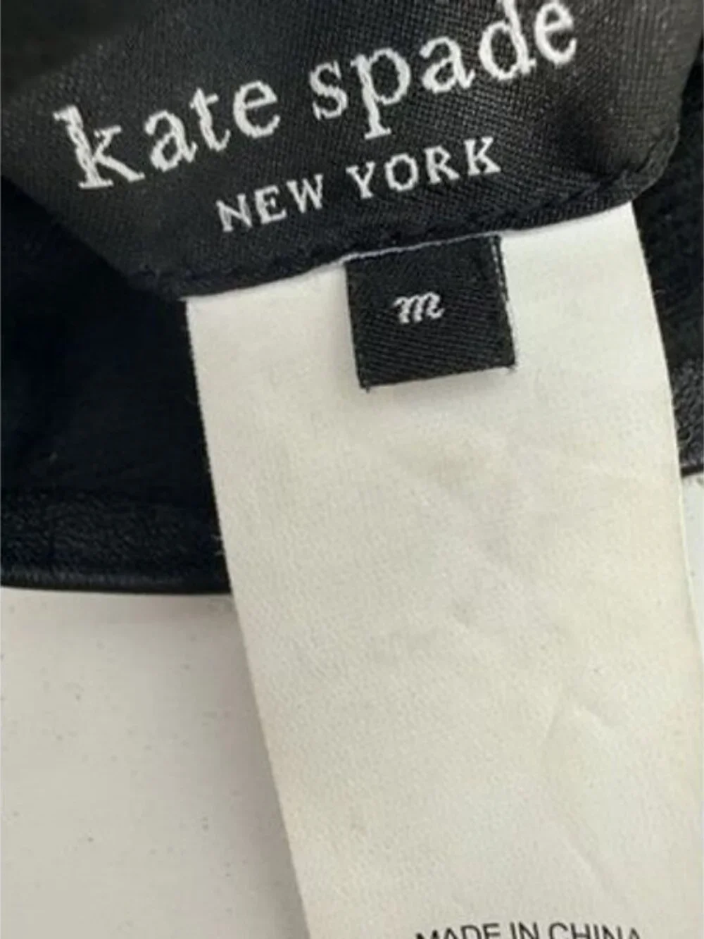 Kate Spade Black Lamb’s Leather Gloves ~ Gold Lettering Logo~ Size Small~ New